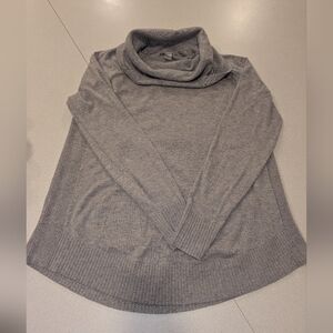 LOFT Gray Cowl Neck Sweater
